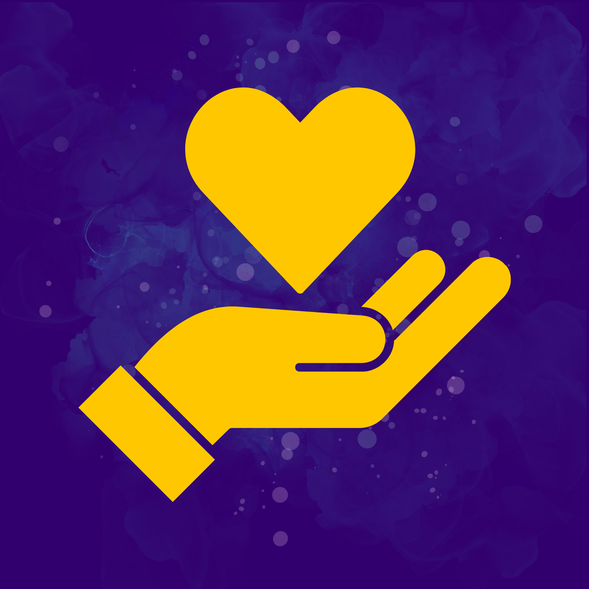 Icon of a hand and heart